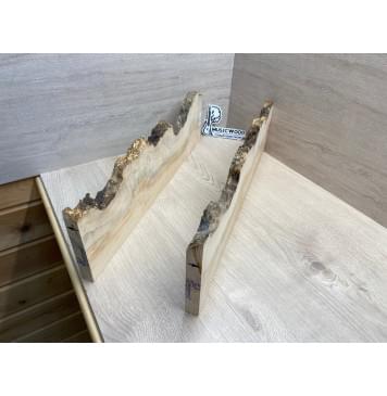 Клён Американский Каповый заготовка на топ под заливку Смешанный ААА Кап АА 21х390-340х550 мм (2 шт)-7