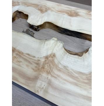 Клён Американский Ashleaf заготовка на топ под заливку Смешанный АА 21х390-340х550 (2шт)-7