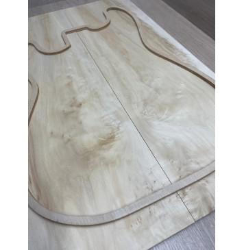 Клён Американский Ashleaf заготовка на топ Смешанный АА 7.5х180х565 мм 2 шт, книжкой-3