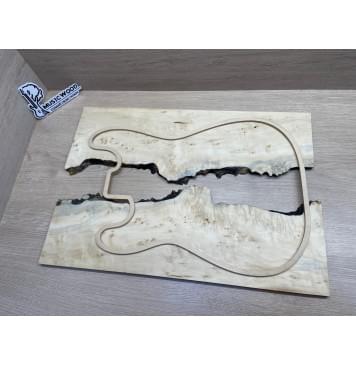 Клён Американский Каповый заготовка на топ под заливку Смешанный ААА Кап АА 12х390-340х535 мм (2 шт)-0