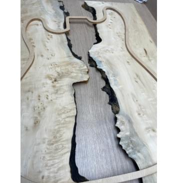 Клён Американский Каповый заготовка на топ под заливку Смешанный ААА Кап АА 12х390-340х535 мм (2 шт)-3