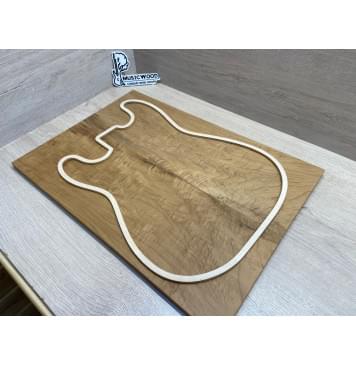 Клён Волнистый Печёный 180 гр заготовка на топ Смешанный АА Волна ААА 13х187-182х525 мм (2 шт, под заливку)-6