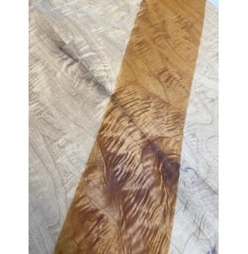 Клён Волнистый Печёный 180 гр заготовка на топ Смешанный АА Волна ААА 13х187-182х525 мм (2 шт, под заливку)-16