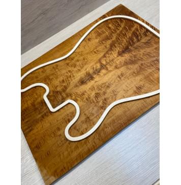 Клён Волнистый Печёный 180 гр заготовка на топ Смешанный АА Волна ААА 13х187-182х525 мм (2 шт, под заливку)-4