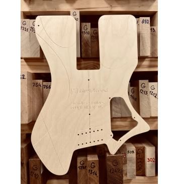 Strandberg Guitars, BODEN METAL NX 7, полный комплект шаблонов для фрезеровки гитары, фанера 8мм.-1