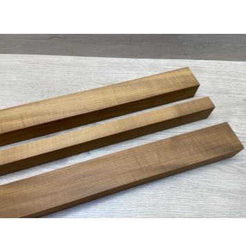 Клён Печёный 180гр заготовка для переклеенного грифа электрогитары Радиал АА 33х(43-21-43)х715 мм (Сучок вырезается при фрезеровке профиля грифа)-12