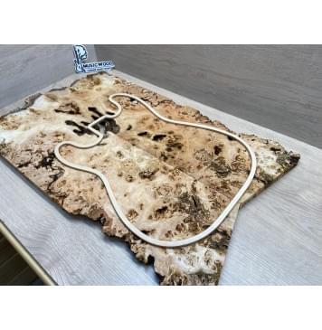 Тополь Белолистка Кап заготовка на топ под заливку Смешанный А Кап АА 19.5х210-180х660 мм- 2шт.(книжкой) (Уценка-гнилостные поражения древесины,под стабилизацию или работу с порозаполнителями)-1