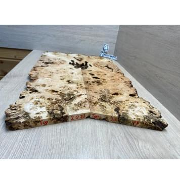 Тополь Белолистка Кап заготовка на топ под заливку Смешанный А Кап АА 19.5х210-180х660 мм- 2шт.(книжкой) (Уценка-гнилостные поражения древесины,под стабилизацию или работу с порозаполнителями)-3