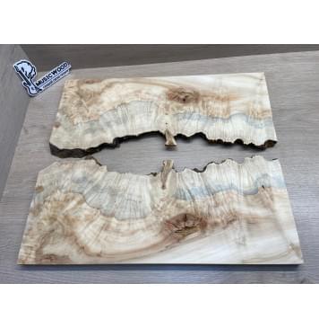 Клён Американский Каповый заготовка на топ Смешанный АА Кап АА 21х390-340х510 мм (2 шт)-0