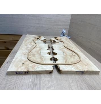 Клён Американский Каповый заготовка на топ Смешанный АА Кап А 20х390-340х635-585 мм - 2шт-1