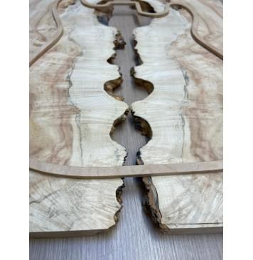 Клён Американский Каповый заготовка на топ Смешанный АА Кап А 20х390-340х635-585 мм - 2шт-3