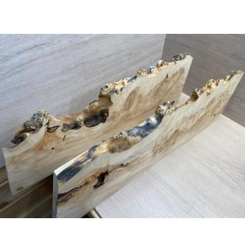 Клён Американский Каповый заготовка на топ Смешанный АА Кап А 20х390-340х635-585 мм - 2шт-11