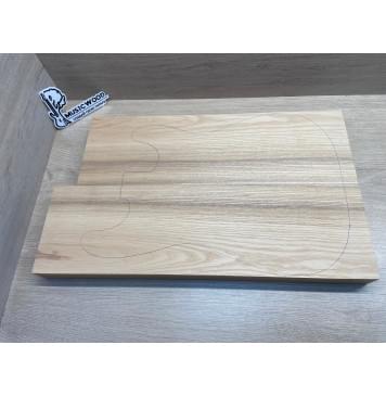 Ясень Белый Оливковый заготовка корпуса Смешанный ААА 45.5х164х555-510 мм, 2шт, 605 кг/м3-0