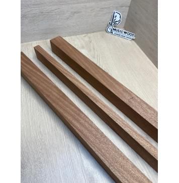 Сапели заготовка грифа электрогитары Радиал АА 51х(45-19-45)х755 мм - из 3х частей-3