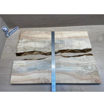 Клён Американский Волнистый заготовка на топ под заливку Смешанный АА Волна АА 21.5х390-340х590 мм - 2шт-7