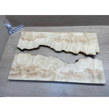 Клён Американский Каповый заготовка на топ Смешанный ААА Кап АА 22.5х390-340х600 мм - 2шт-2