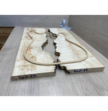 Клён Американский Каповый заготовка на топ Смешанный ААА Кап АА 22.5х390-340х600 мм - 2шт-4