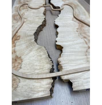 Клён Американский Каповый заготовка на топ Смешанный ААА Кап АА 22.5х390-340х600 мм - 2шт-5