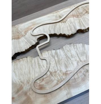 Клён Американский Каповый заготовка на топ Смешанный ААА Кап АА 22.5х390-340х600 мм - 2шт-6