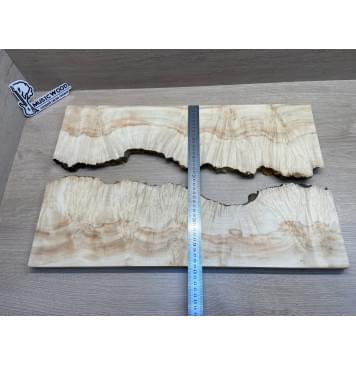 Клён Американский Каповый заготовка на топ Смешанный ААА Кап АА 22.5х390-340х600 мм - 2шт-7