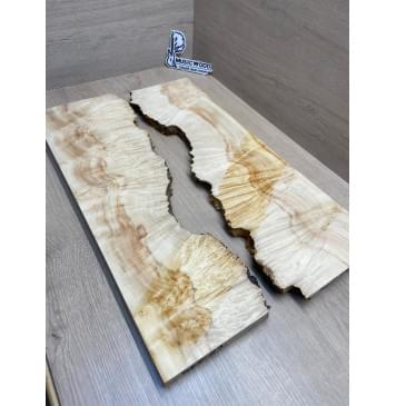 Клён Американский Каповый заготовка на топ Смешанный ААА Кап АА 22.5х390-340х600 мм - 2шт-9