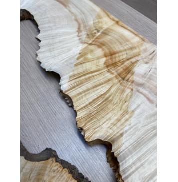 Клён Американский Каповый заготовка на топ Смешанный ААА Кап АА 22.5х390-340х600 мм - 2шт-10