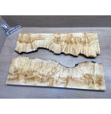 Клён Американский Каповый заготовка на топ Смешанный ААА Кап АА 22.5х390-340х600 мм - 2шт-0