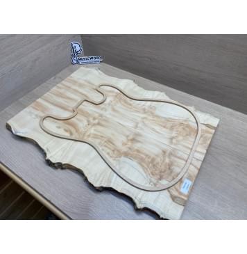 Клён Американский Каповый заготовка на топ Смешанный ААА Кап АА 21х390-340х580 мм (2 шт, книжкой), (под заливку)-0