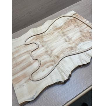 Клён Американский Каповый заготовка на топ Смешанный ААА Кап АА 21х390-340х580 мм (2 шт, книжкой), (под заливку)-4