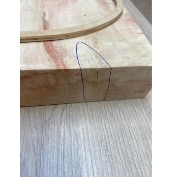 Клён Американский Волнистый заготовка корпуса Смешанный ААА  Волна АА 47х373-353х580 мм (Массив)-11