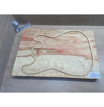 Клён Американский Волнистый заготовка корпуса Смешанный ААА  Волна АА 47х373-353х580 мм (Массив)-0