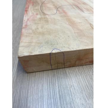 Клён Американский Волнистый заготовка корпуса Смешанный ААА  Волна АА 47х373-353х580 мм (Массив)-2