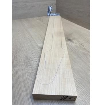 Клён Белый заготовка грифа для электрогитары Смешанный АА 26.5х106-100х720 мм-5