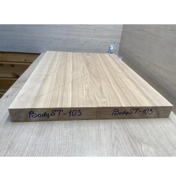 Ясень Белый Оливковый заготовка корпуса Смешанный ААА 44х230х620 мм, 2шт, 674 кг/м3-2