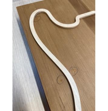 Ольха Печёная 180гр заготовка корпуса Радиал АА 45х172х520-485 мм, 2шт, 462 кг/м3 (Уценка-пороки с одной стороны)-2