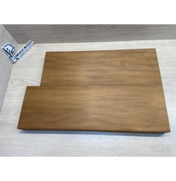 Ольха Печёная 180гр заготовка корпуса Тангент ААА 44х162х515-460 мм, 2шт, 435 кг/м3 Ольха Печёная 180гр заготовка корпуса Тангент ААА 44х162х515-460 мм, 2шт, 435 кг/м3-2