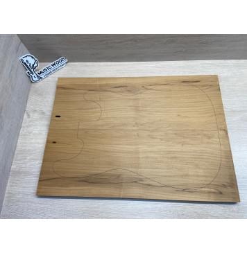 Клён Печёный 180гр заготовка на топ Смешанный АА 17х185х515 мм - 2шт (книжкой)-0