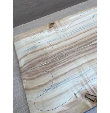 Клён Американский Ashleaf заготовка на топ Радиал АА 15х176х545 мм (2 шт. книжкой)-4