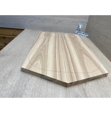 Ясень Белый Оливковый заготовка на топ Тангент АА 18х169х535-470 мм - 2 шт. (книжкой)-2
