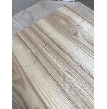 Ясень Белый Оливковый заготовка на топ Тангент АА 18х169х535-470 мм - 2 шт. (книжкой)-4