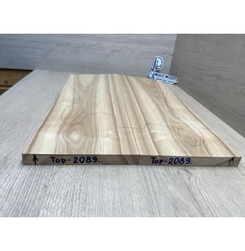 Ясень Белый Оливковый заготовка на топ Тангент АА 18х169х535-470 мм - 2 шт. (книжкой)-3