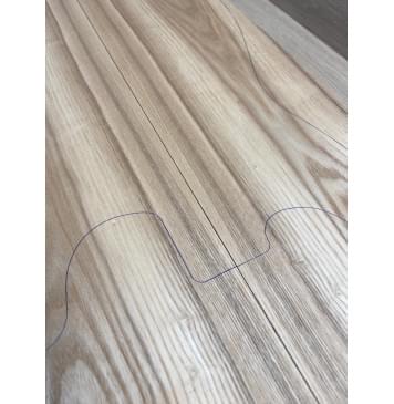 Ясень Белый Оливковый заготовка на топ Тангент АА 18х169х535-470 мм - 2 шт. (книжкой)-6