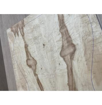 Клён Американский Волнистый заготовка на топ Смешанный АА Волна ААА 9х178х555 мм - 2 шт. (книжкой)-6