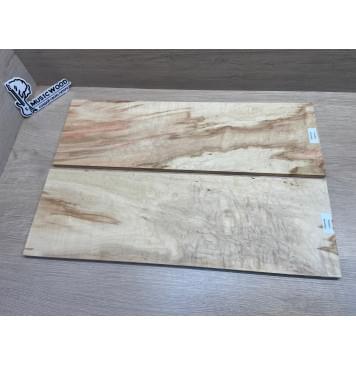 Клён Американский Волнистый заготовка на топ Смешанный АА Волна ААА 9х178х555 мм - 2 шт. (книжкой)-9