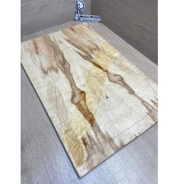 Клён Американский Волнистый заготовка на топ Смешанный АА Волна ААА 9х178х555 мм - 2 шт. (книжкой)-12