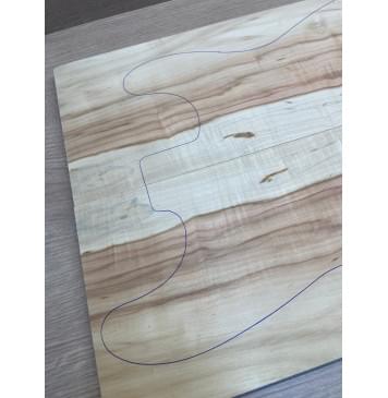 Клён Американский Волнистый заготовка на топ Смешанный ААА Волна АА 11х168-165х510 мм - 2 шт. (книжкой)-7