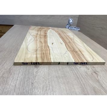 Клён Американский Волнистый заготовка на топ Смешанный ААА Волна АА 11х168-165х510 мм - 2 шт. (книжкой)-9