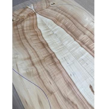 Клён Американский Волнистый заготовка на топ Смешанный ААА Волна АА 11х168-165х510 мм - 2 шт. (книжкой)-11