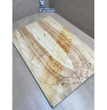 Клён Американский Волнистый заготовка на топ Смешанный ААА Волна АА 11х168-165х510 мм - 2 шт. (книжкой)-13