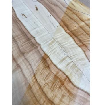 Клён Американский Волнистый заготовка на топ Смешанный ААА Волна АА 11х168-165х510 мм - 2 шт. (книжкой)-14
